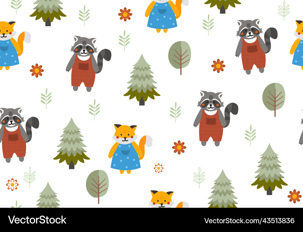 Forest seamless pattern Vector Image