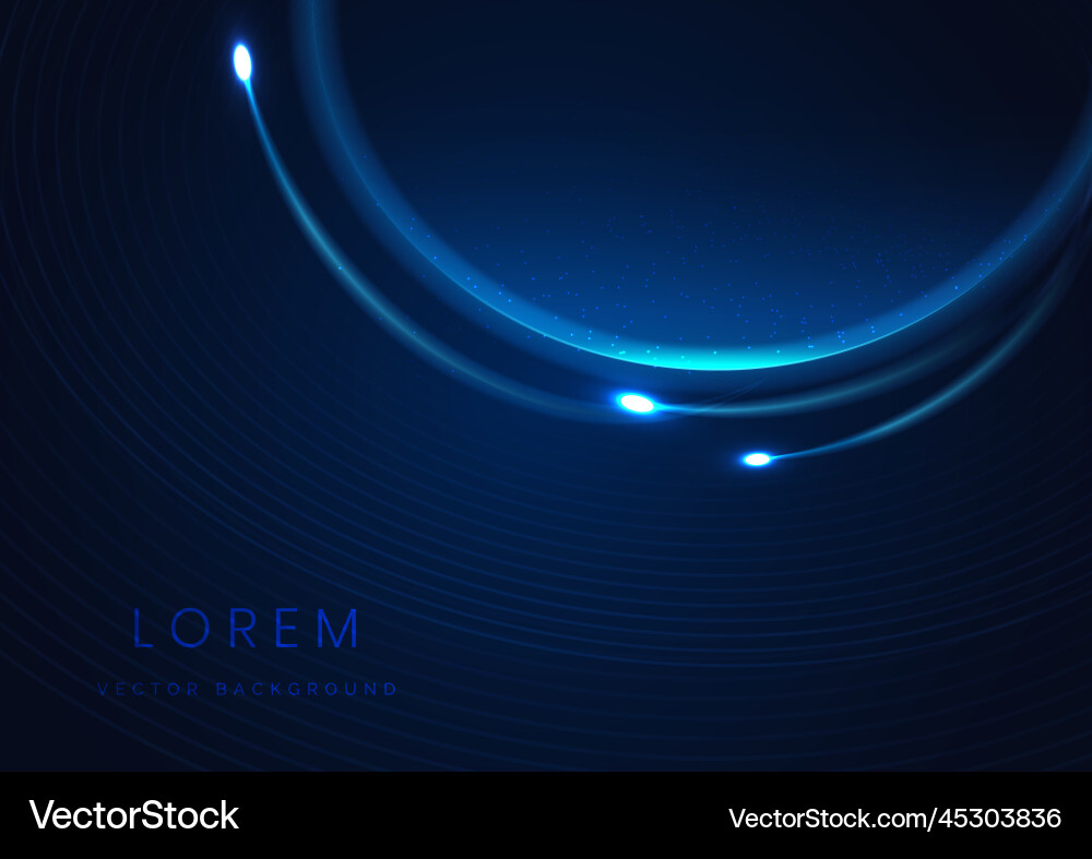 Futuristic Blue Glowing Curves Vector Image