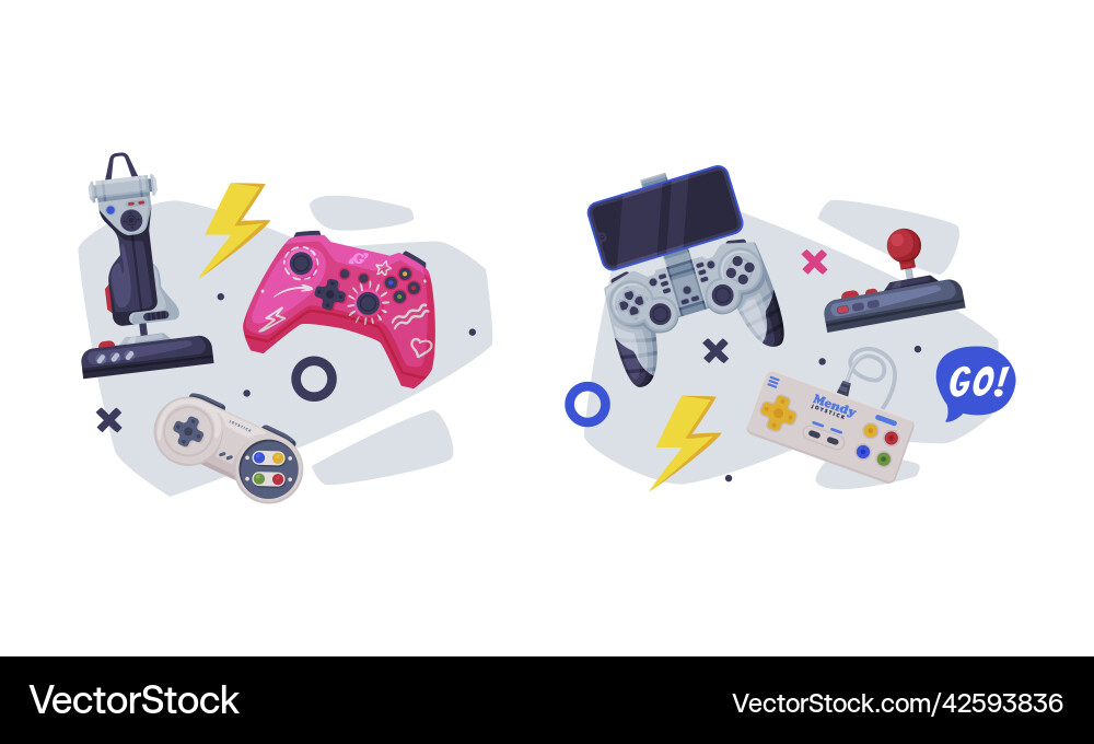 Gamepad und Spielsteuerung als Eingabegerät Gamepad und Spielsteuerung als Eingabegerät vektorbild