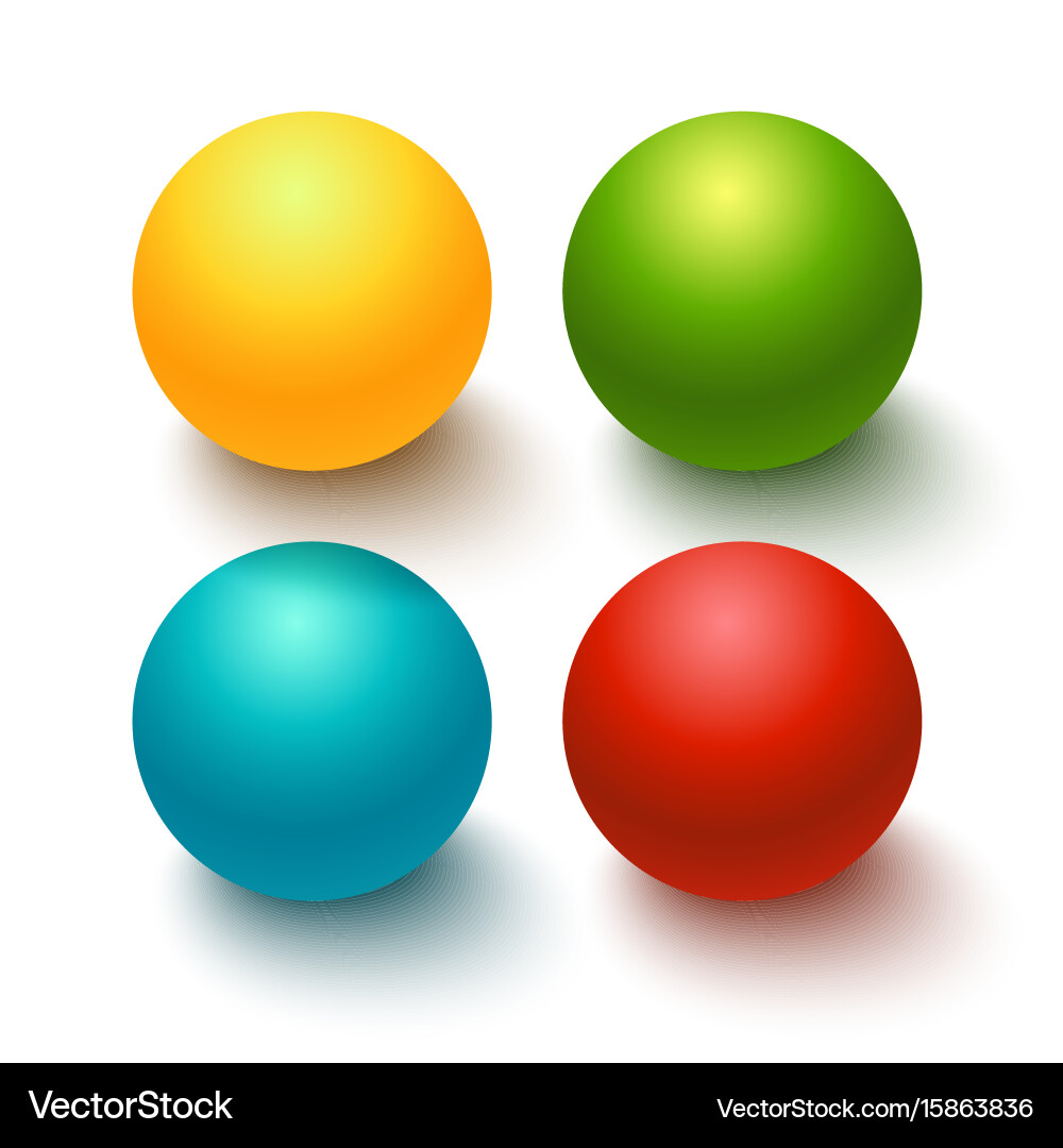 Glossy spheres buttons set Royalty Free Vector Image