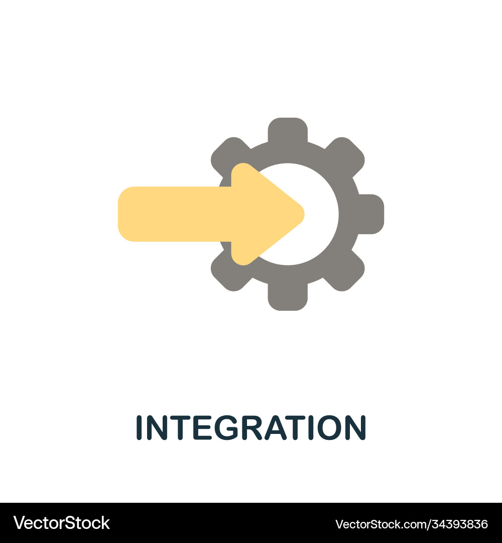 Integration icon simple element from business Vector Image
