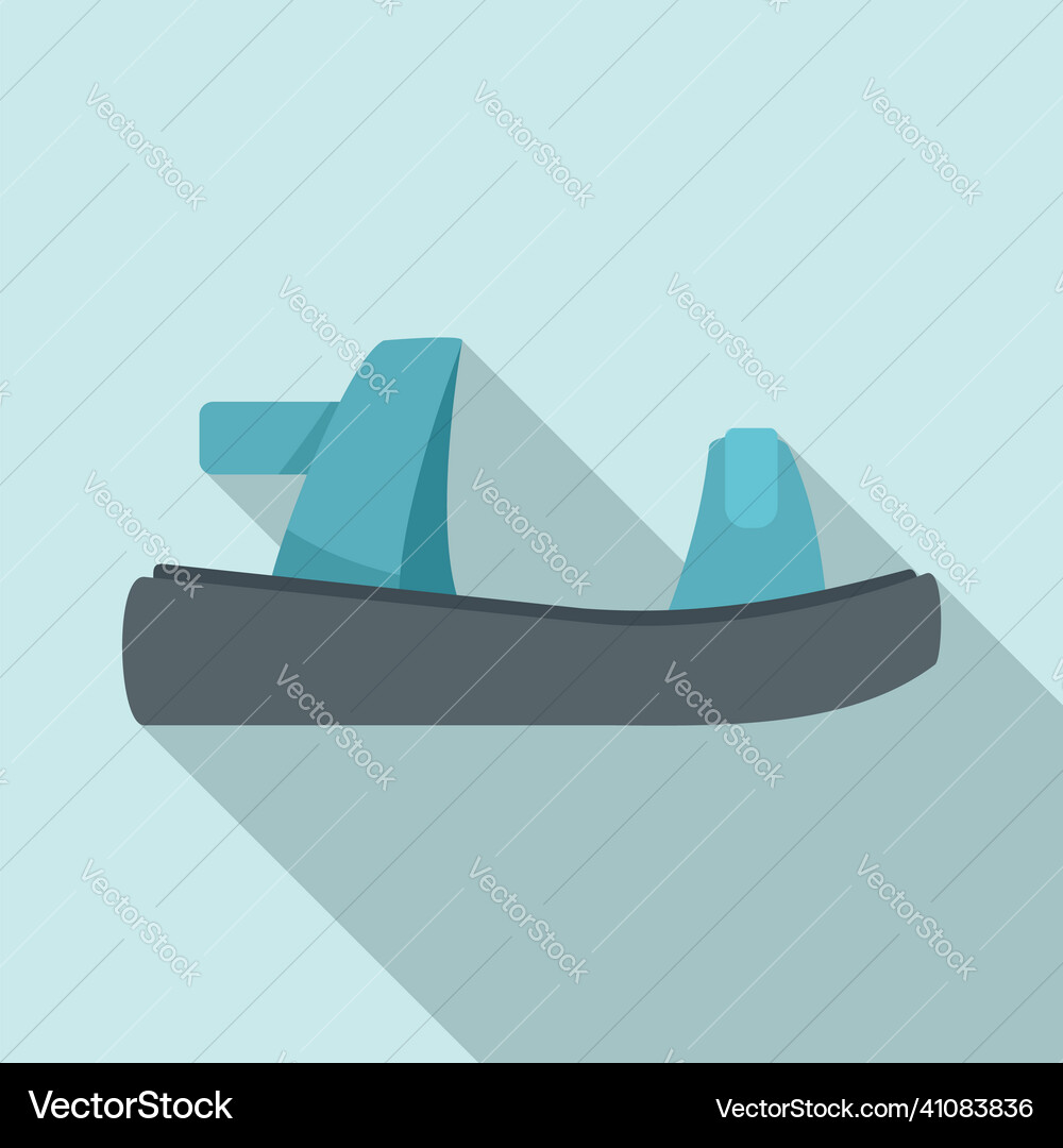 Kinder sandige Ikone flache Sommerschuhe Kinder sandige Ikone flache Sommerschuhe vektorbild