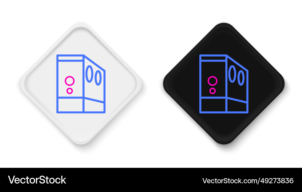 Line case of computer icon isolated on white Line case of computer icon isolated on white Vector Image