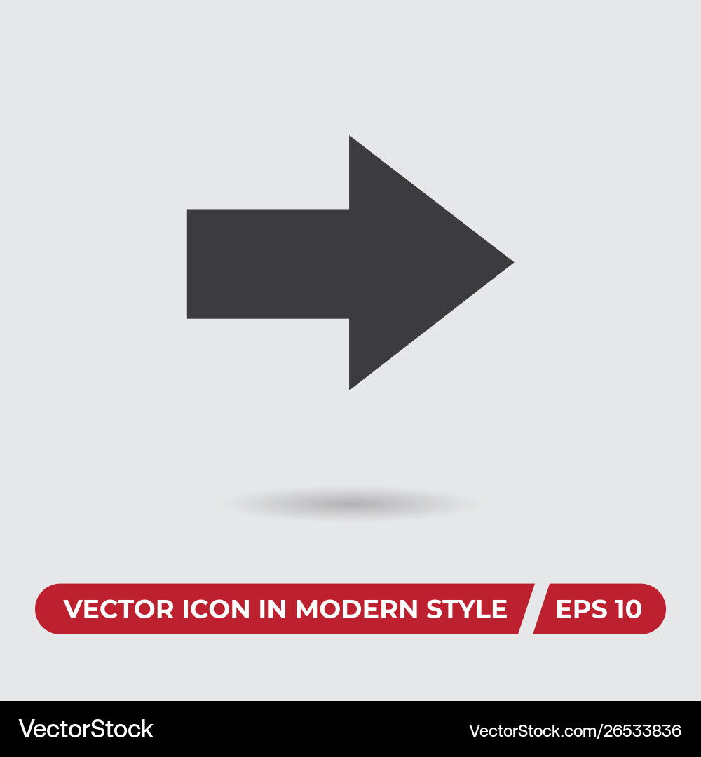 Next icon in modern style for web site and mobile Next icon in modern style for web site and mobile vector image