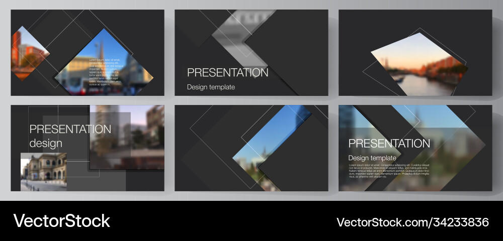Presentation Slides Template Vector Image