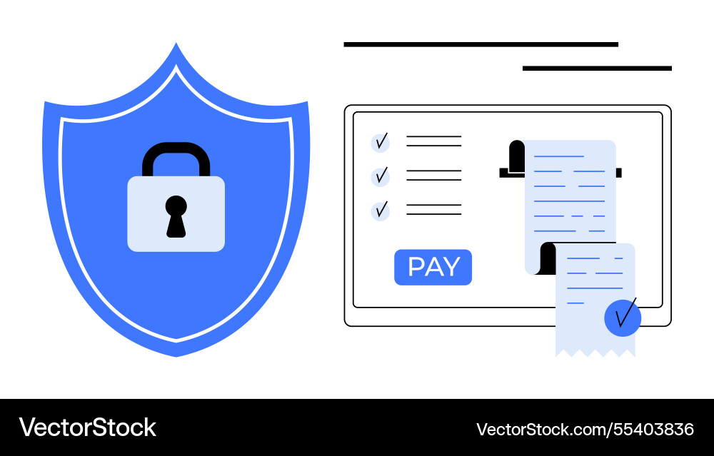 Secure Online Payments & Transactions vector image