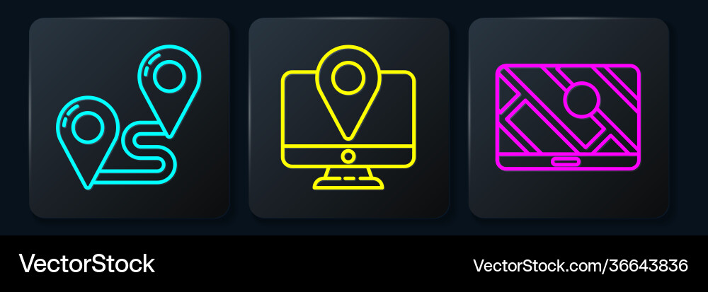 Set line route location city map navigation Set line route location city map navigation vector image
