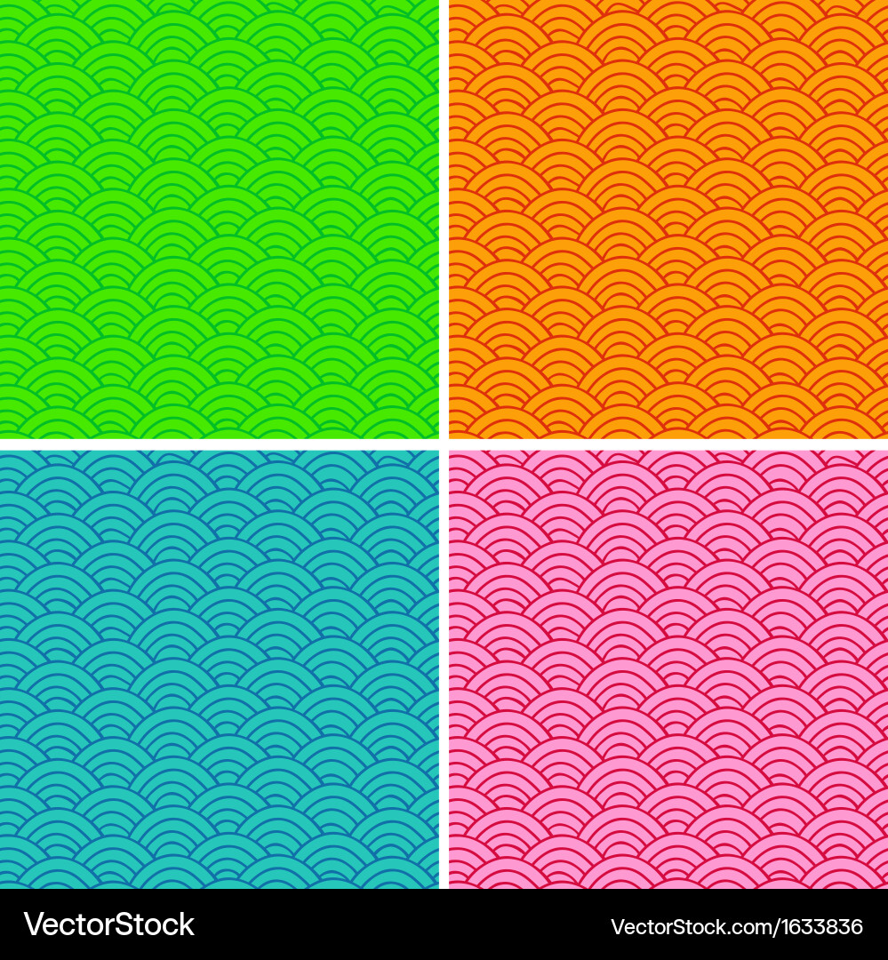 Set of colorful abstract seamless patterns Vector Image