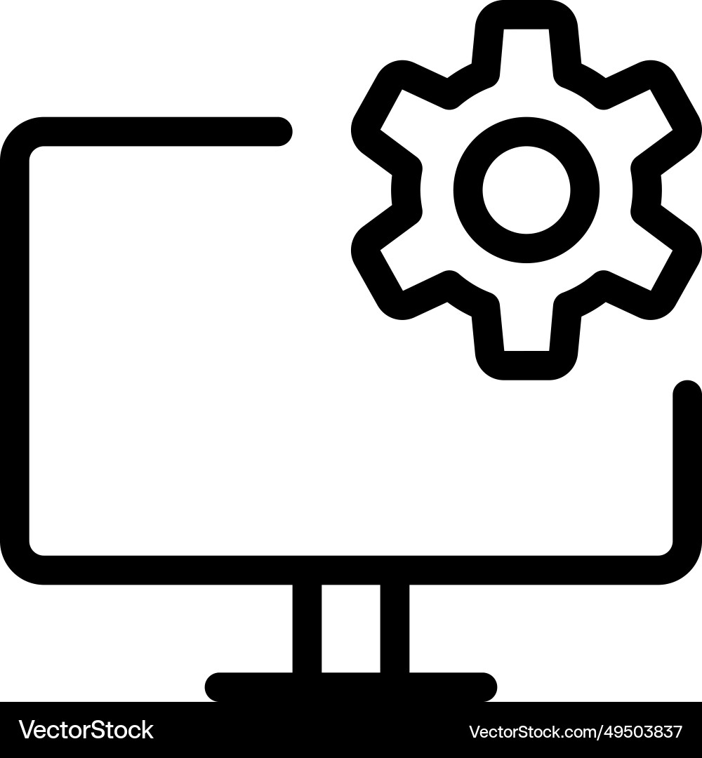 Adjust and customize your monitor display settings Vector Image