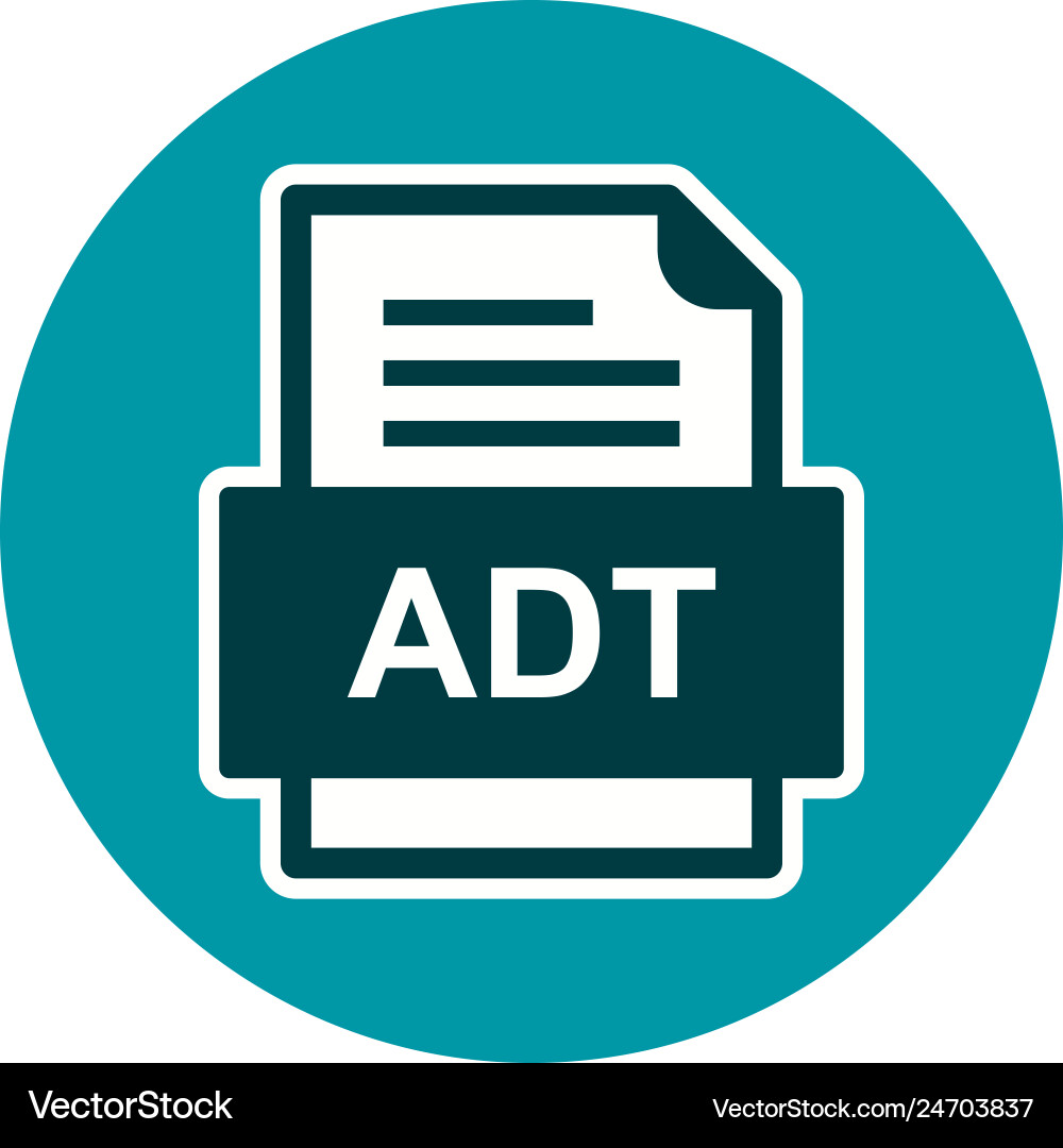 Adt file document icon vector image