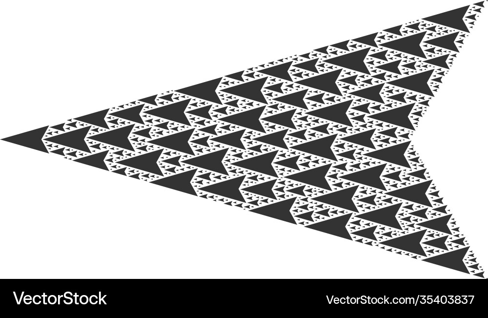 Arrowhead left recursive mosaic itself items Arrowhead left recursive mosaic itself items Vector Image