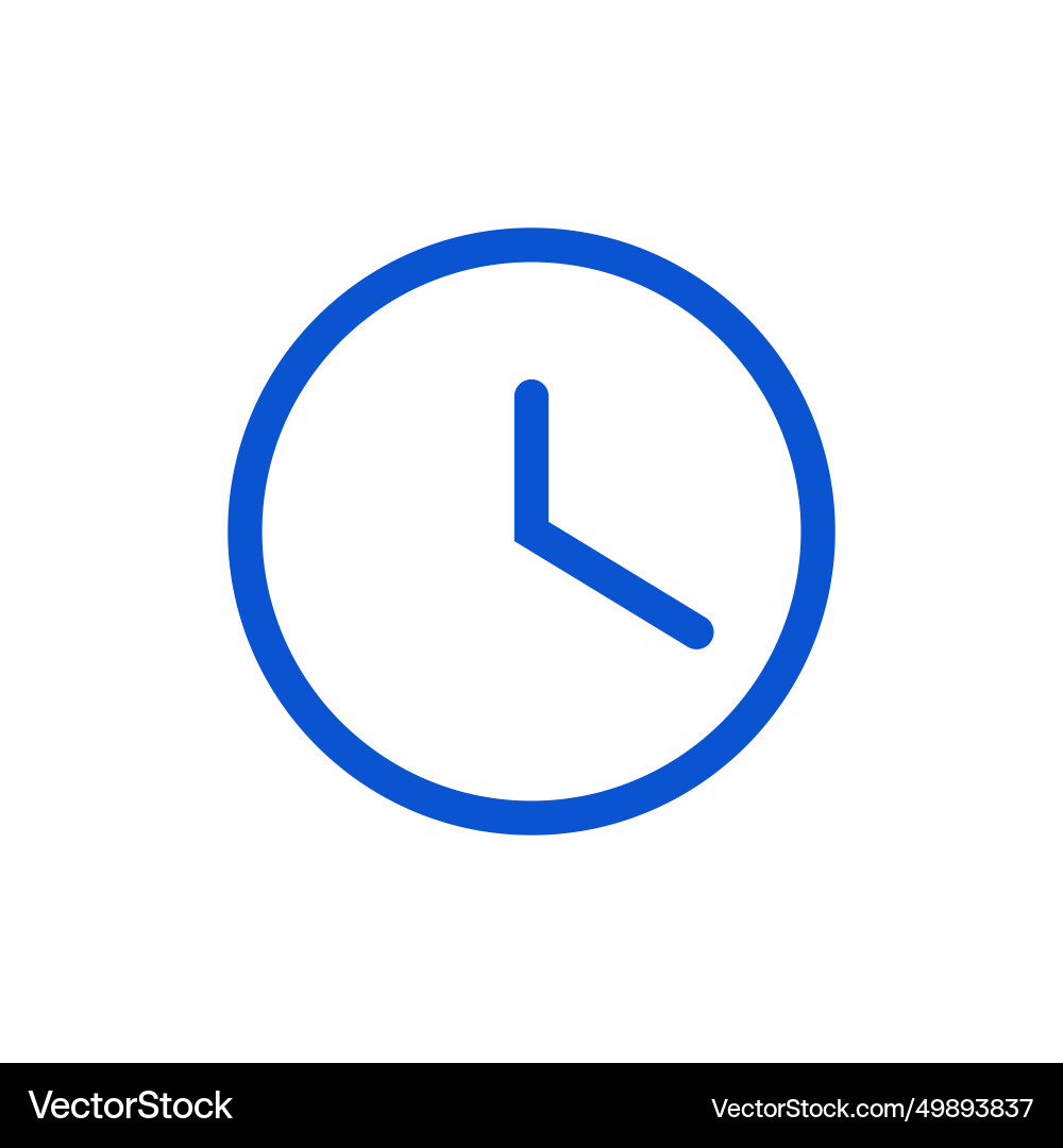 Clock minimal line icon timer Clock minimal line icon timer vector image