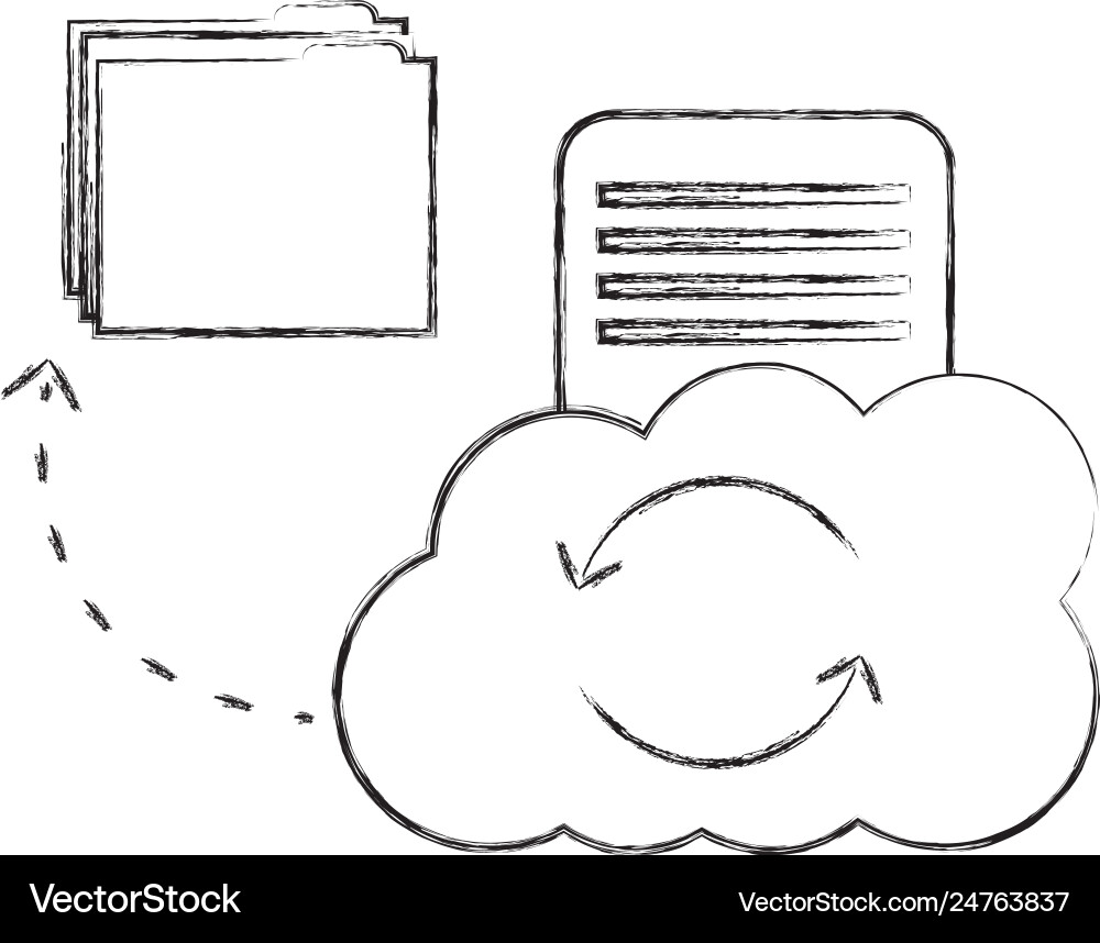 Cloud computing with folder and document Cloud computing with folder and document vector image