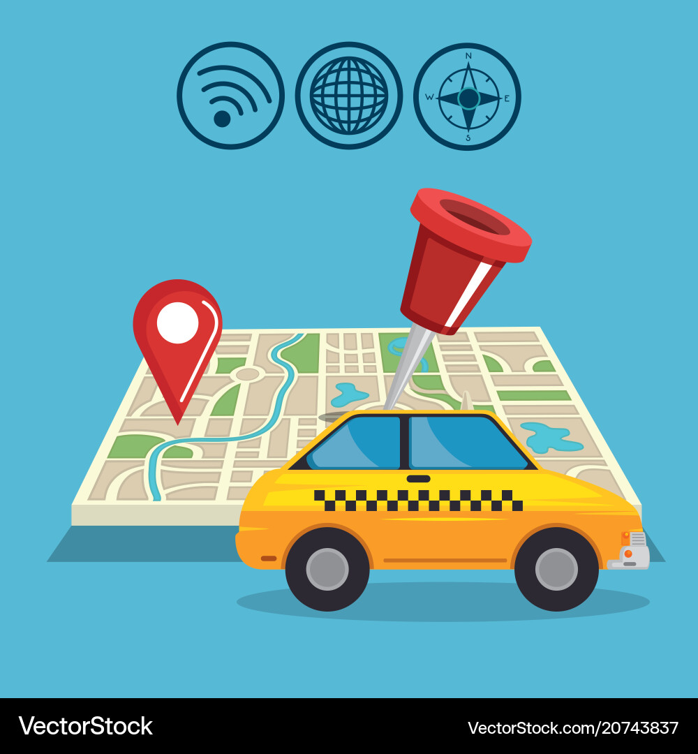 Gps navigation set icons Gps navigation set icons vector image