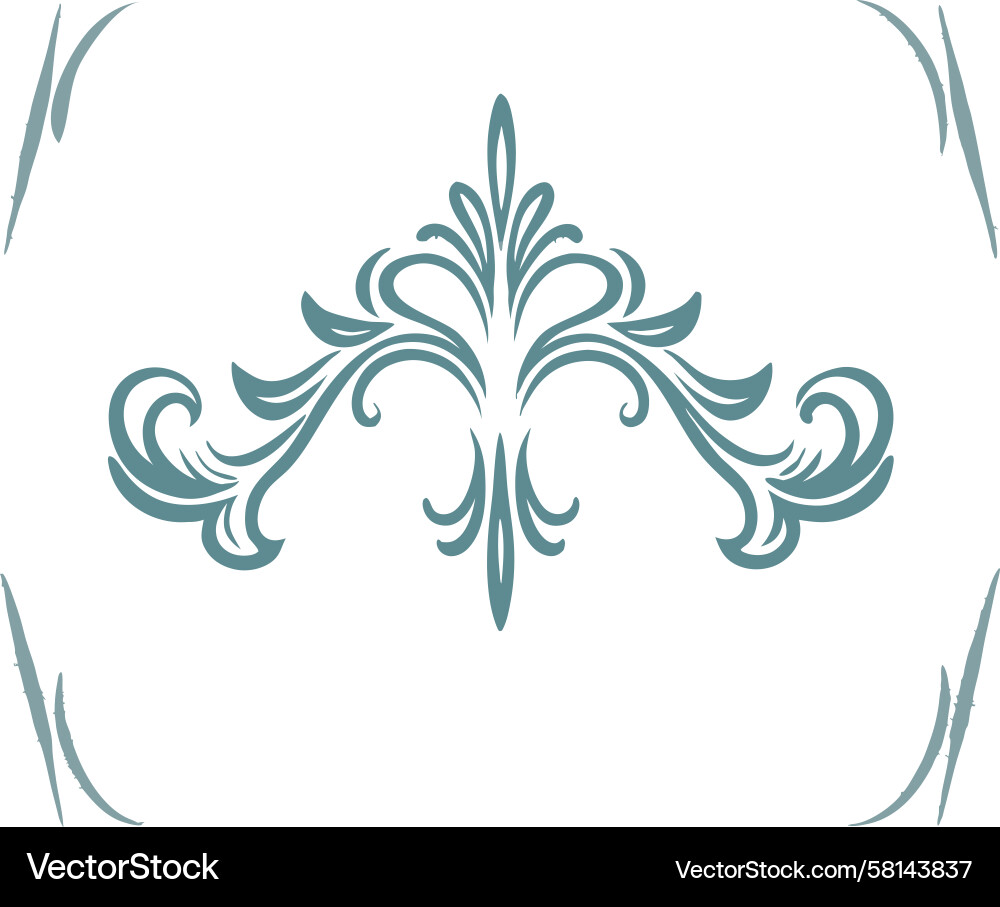 Gray Ornamental Scroll Pattern Vector Image