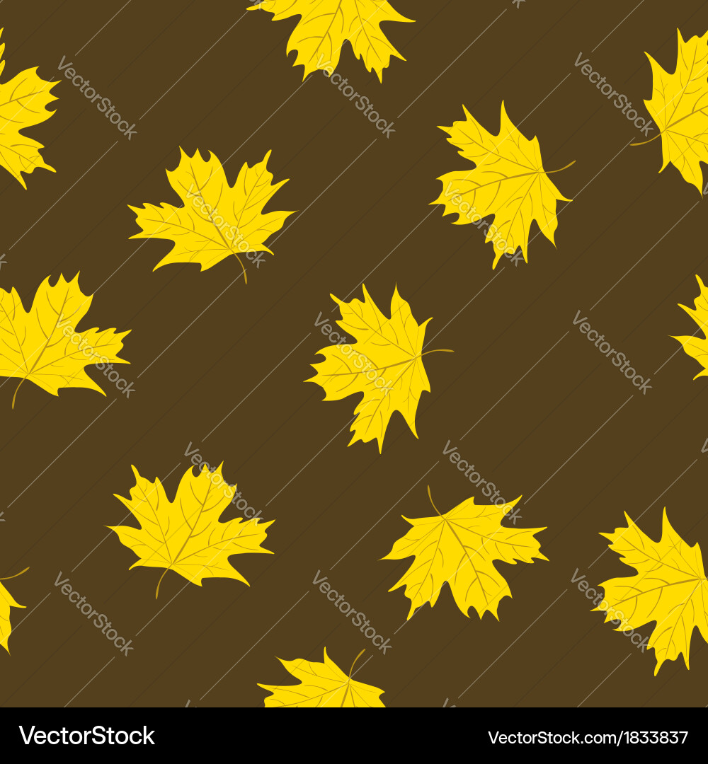 Maple leaves seamless Royalty Free Vector Image