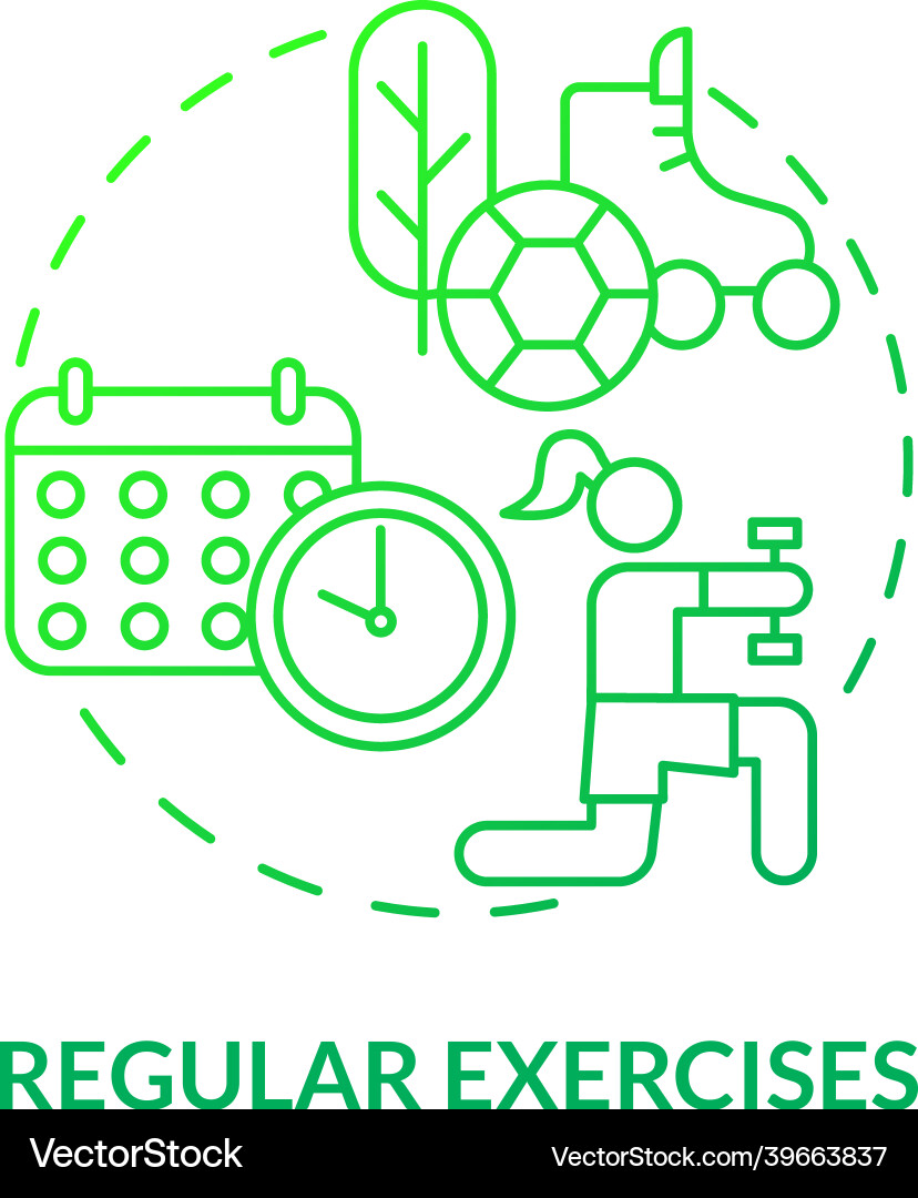 Regular exercises concept icon Regular exercises concept icon vector image