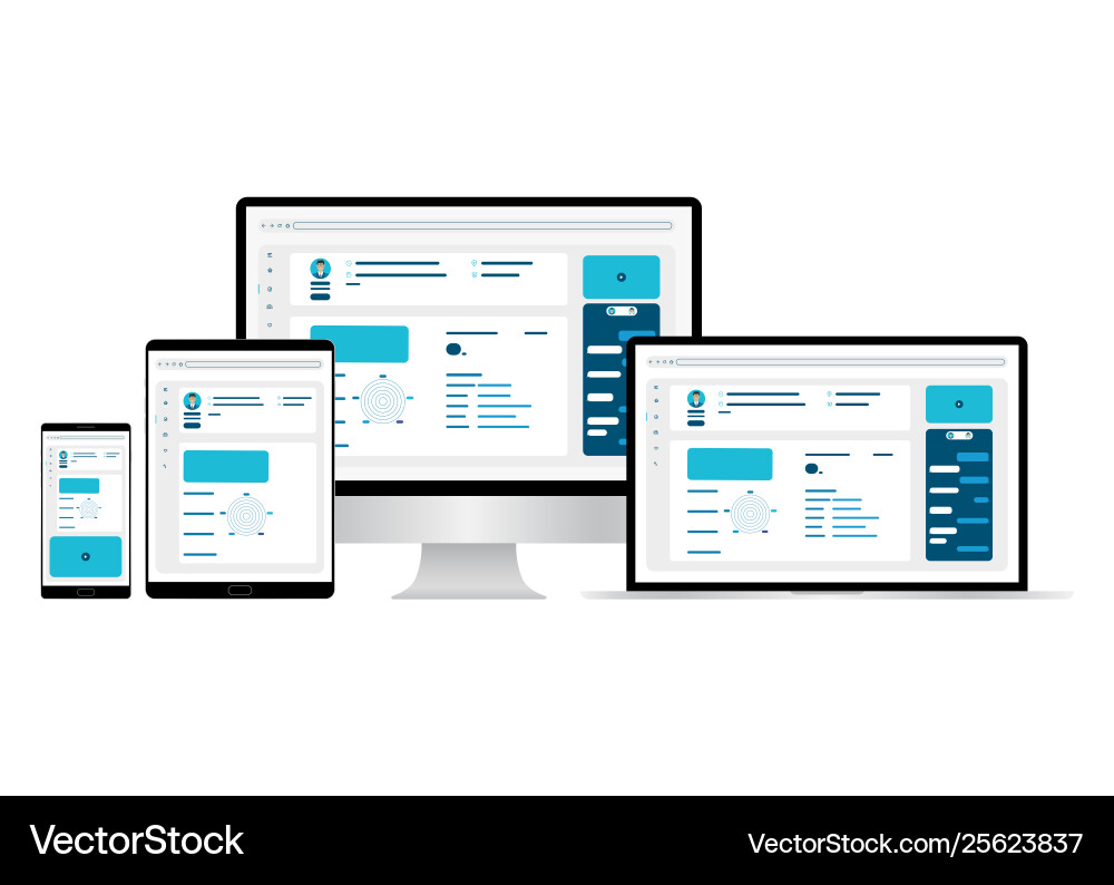 Web design website template for monitor laptop Web design website template for monitor laptop vector image