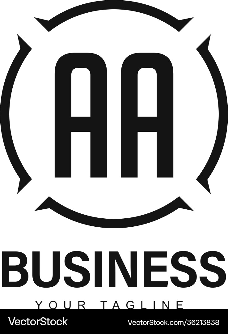 Aa initial a logo design with abstract style Aa initial a logo design with abstract style vector image