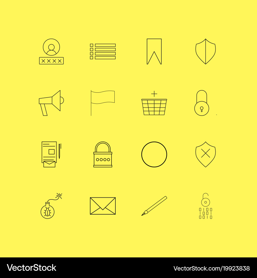 Internet of things linear icon set simple outline vector image