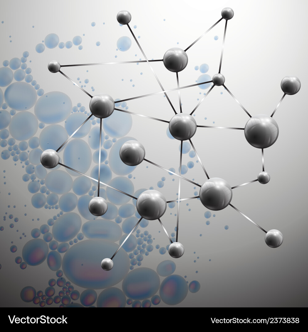 Molecule structure background vector image