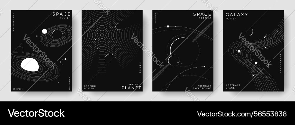 Set of abstract space astronomy backgrounds Set of abstract space astronomy backgrounds vector image