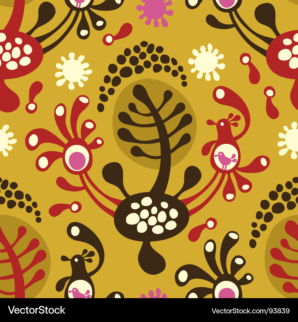 Abstract Bird Pattern vector image
