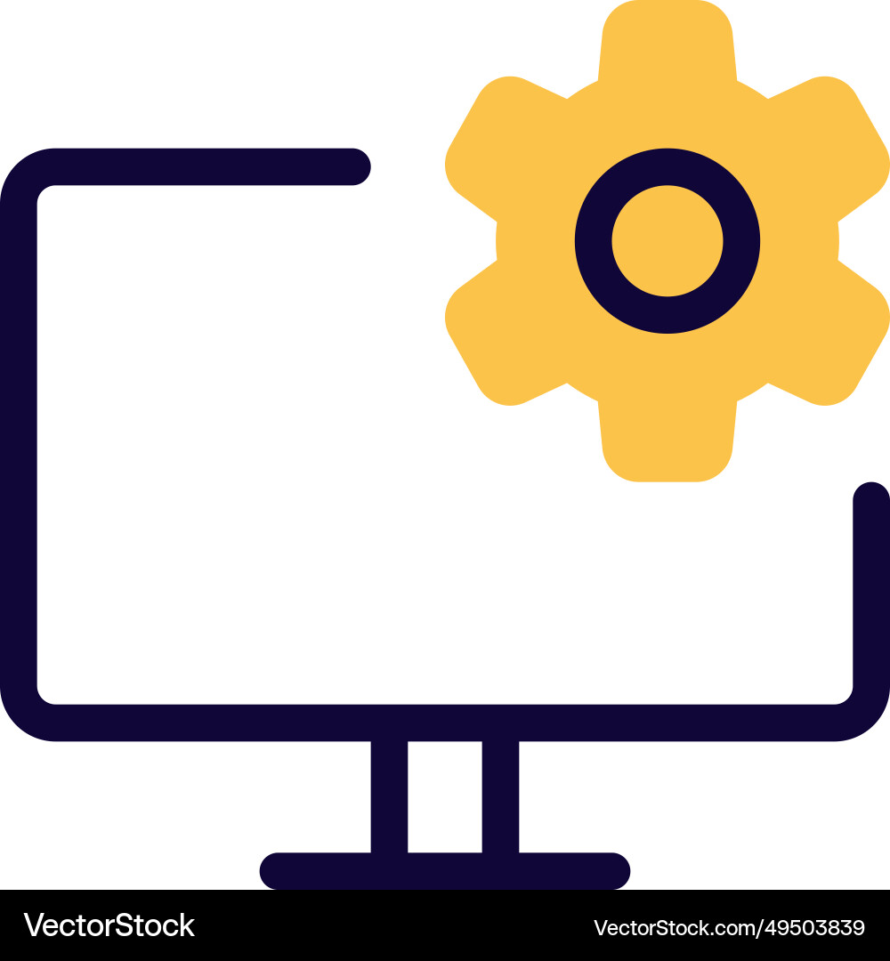 Adjust and customize your monitor display settings Vector Image