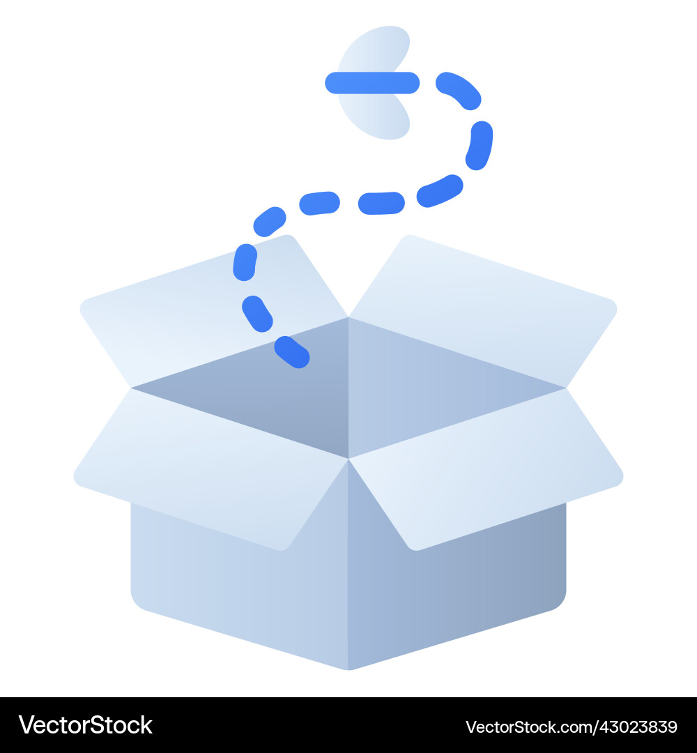 Box empty state single isolated icon with smooth Box empty state single isolated icon with smooth vector image