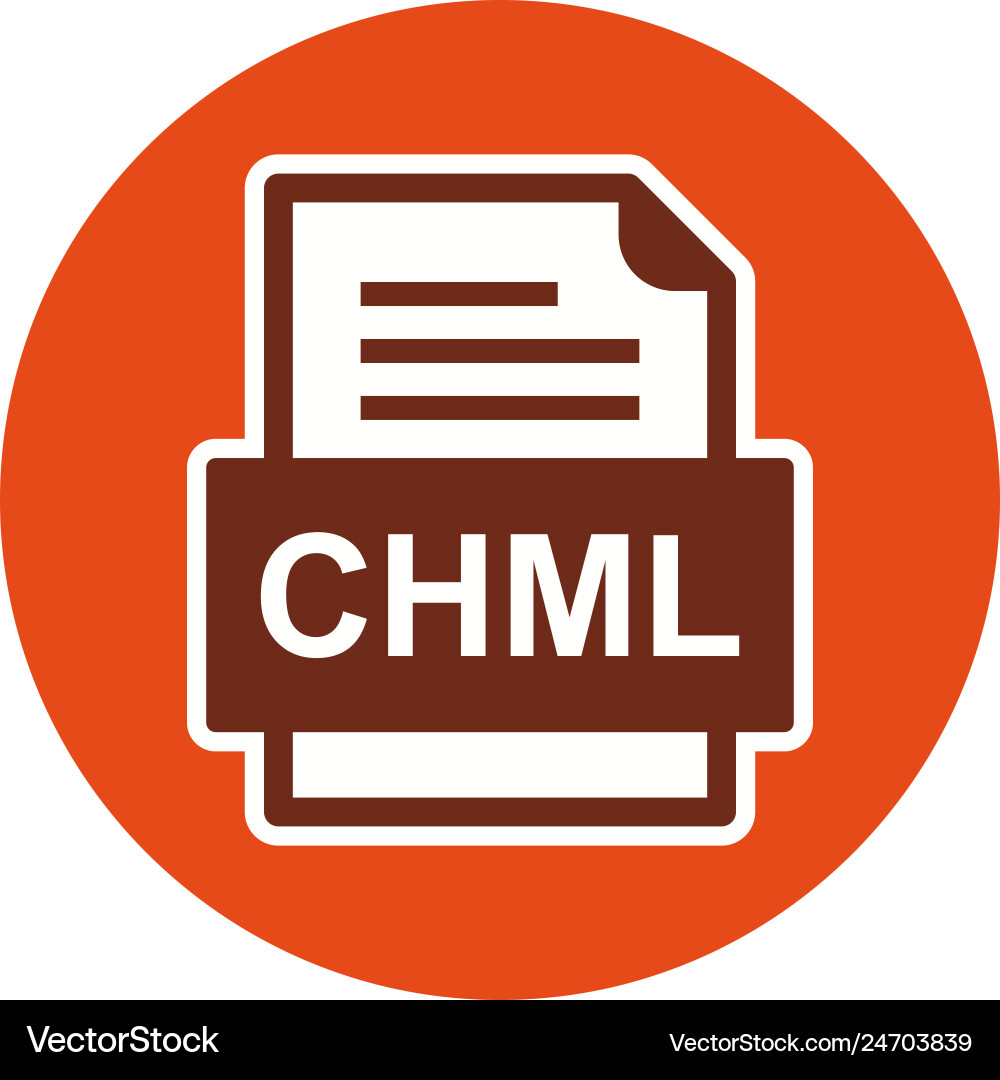 Chml file document icon vector image