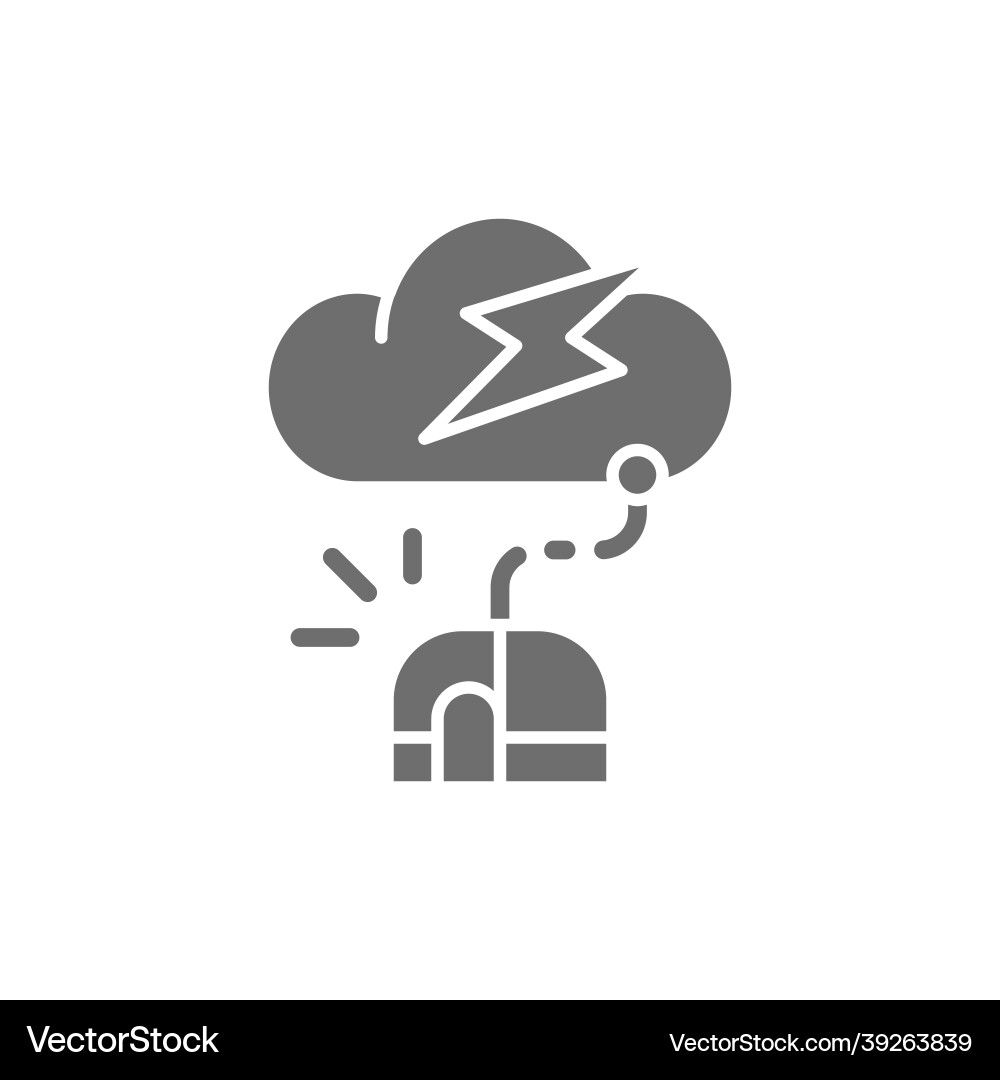 Computer mouse with cloud server grey icon Computer mouse with cloud server grey icon vector image