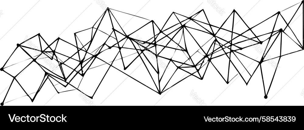 Connected Network Mesh Vector Image