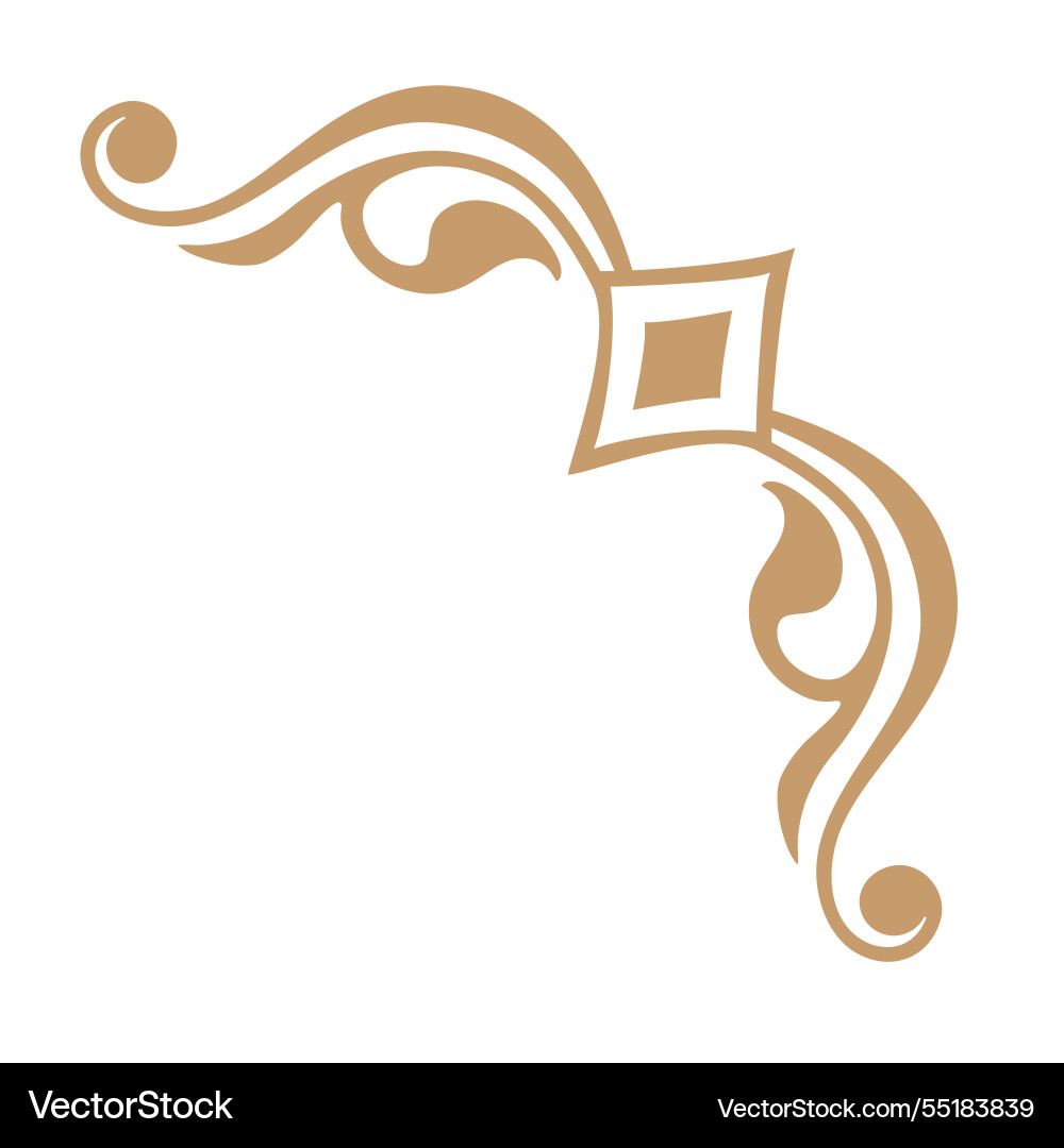 Corner border frame Royalty Free Vector Image - VectorStock