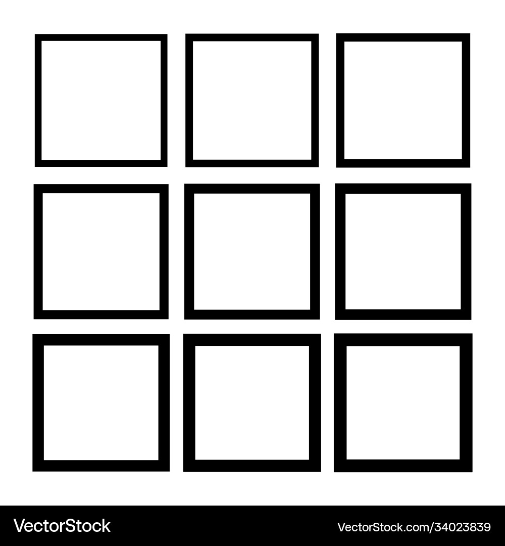 Empty Frame Collection Border vector image