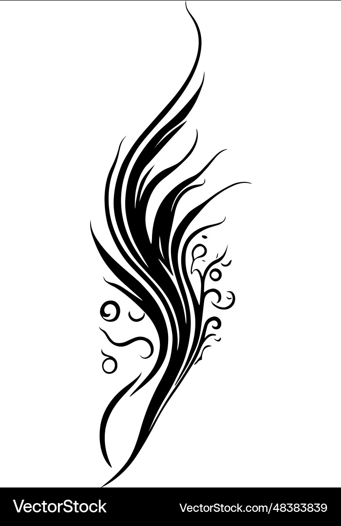 Feather graphic design element Vector Image