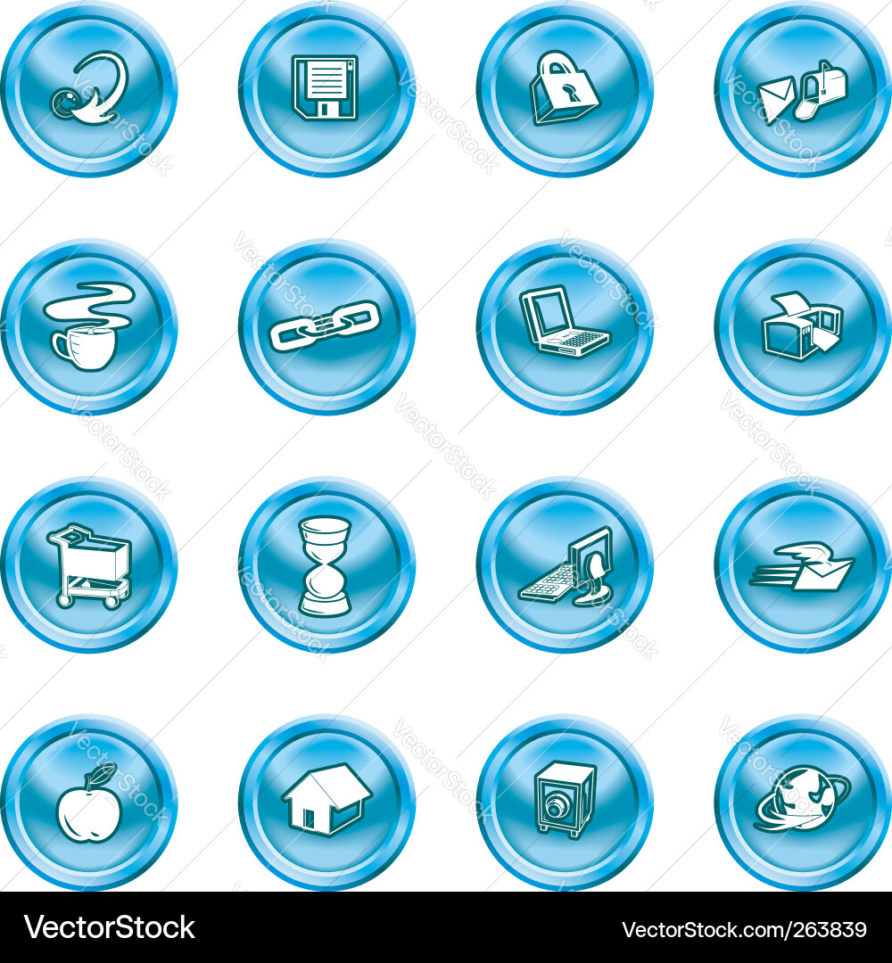 Internet and computing icons Vector Image