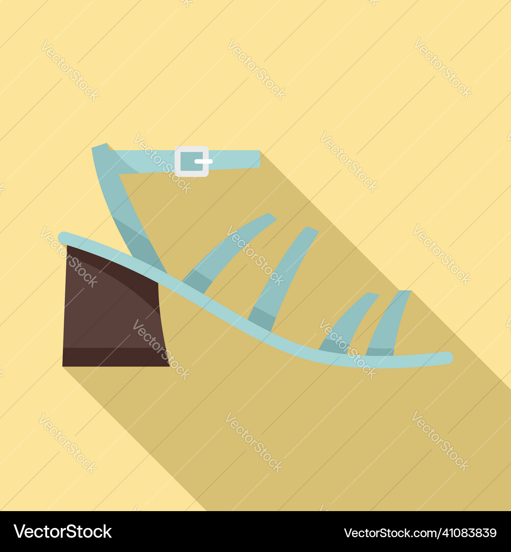 Knöchel Sandel Ikone flacher Sommerschuh Knöchel Sandel Ikone flacher Sommerschuh Vektorbild