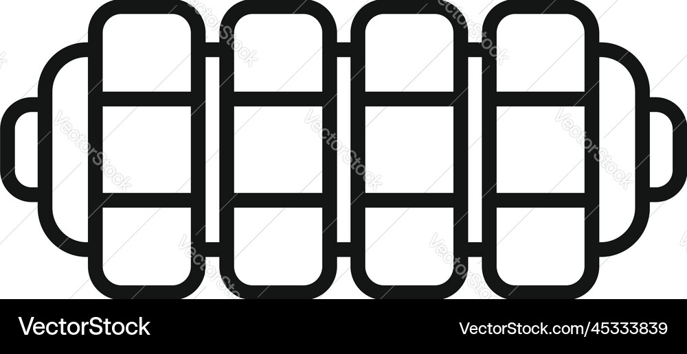 Letter cipher icon outline data encryption Letter cipher icon outline data encryption vector image