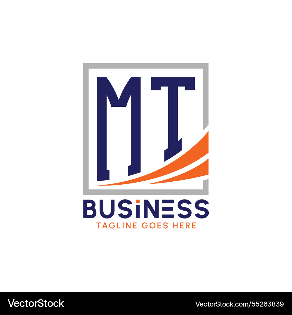 Letter mt business logo modern Letter mt business logo modern vektorbild