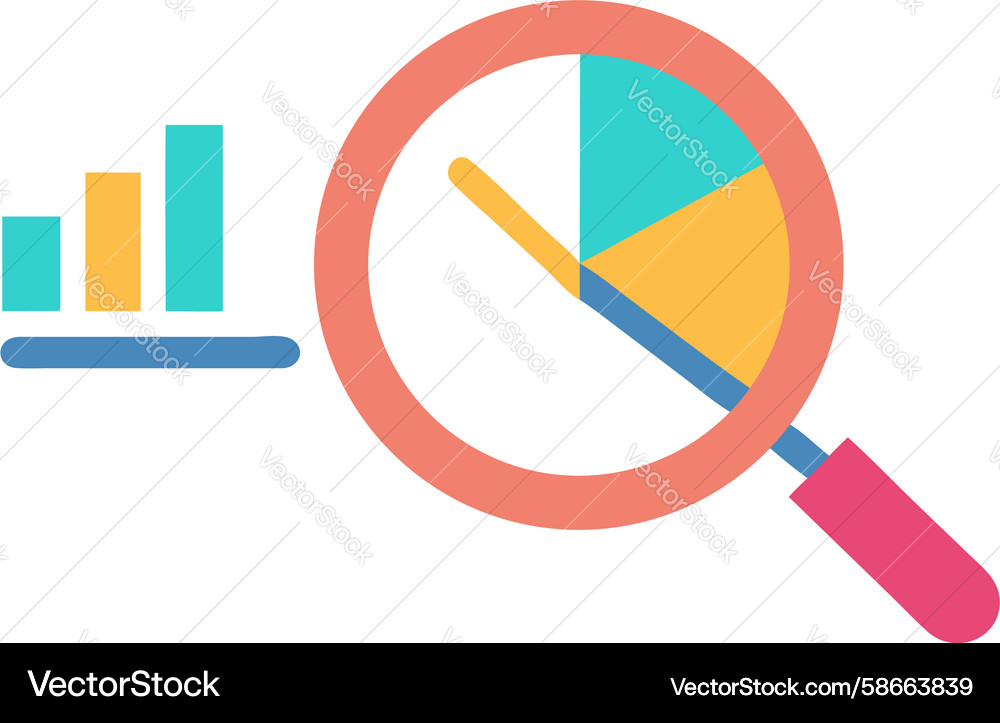 Performance monitoring data trends icon design Vector Image
