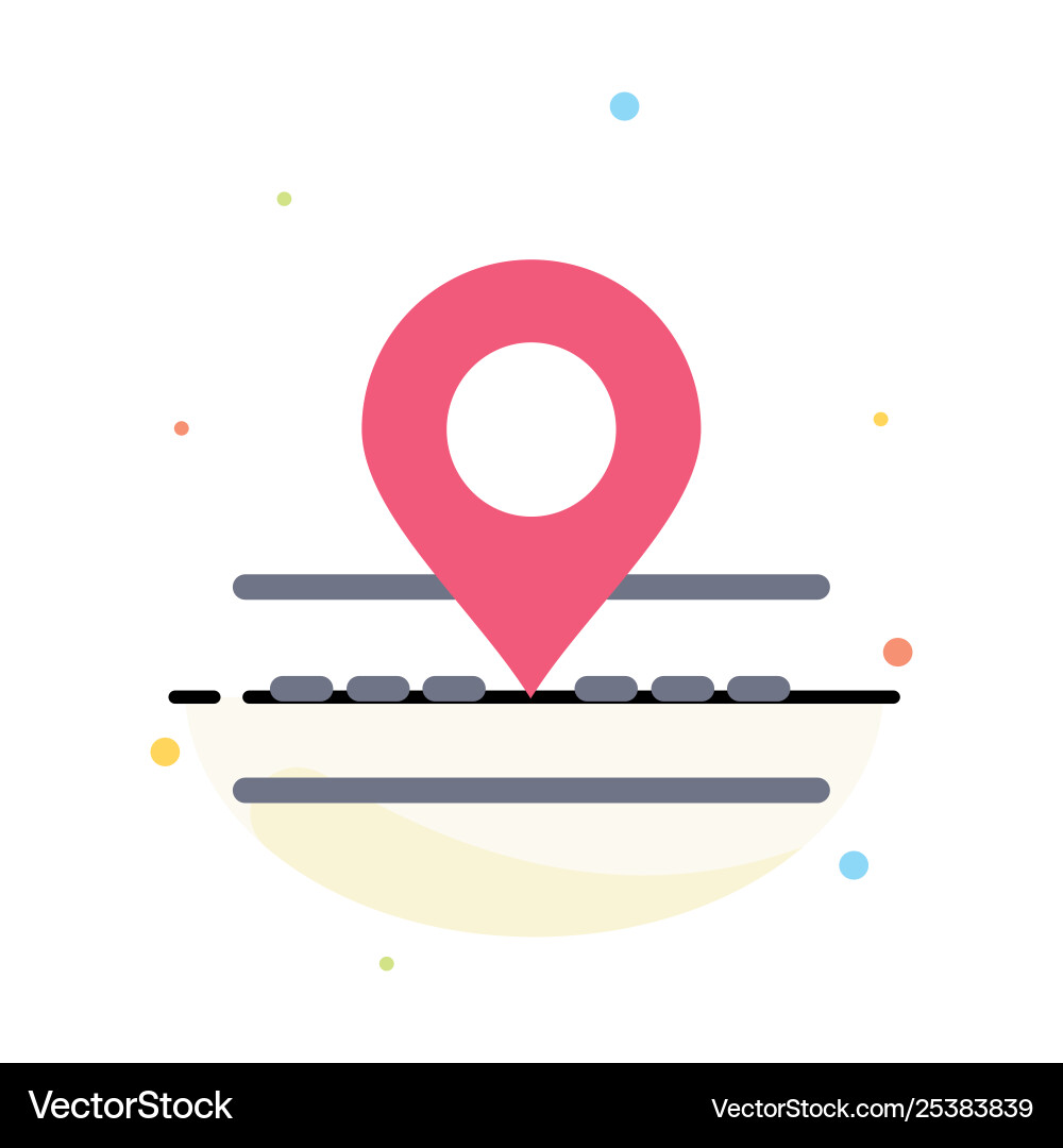 Road location way map abstract flat color icon Road location way map abstract flat color icon Vector Image