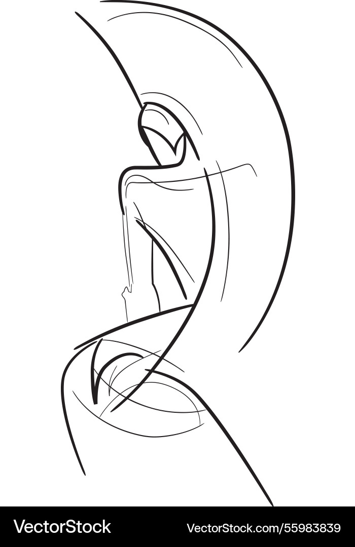 Samba dancer line work Vector Image