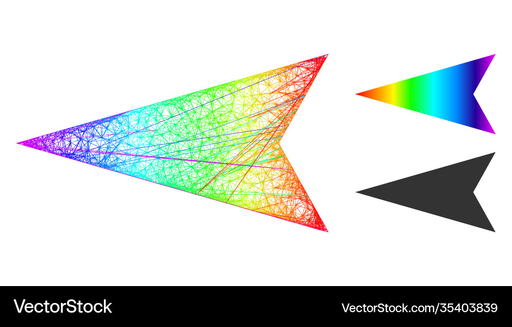 Spectrum net gradient arrowhead left icon Spectrum net gradient arrowhead left icon vector image