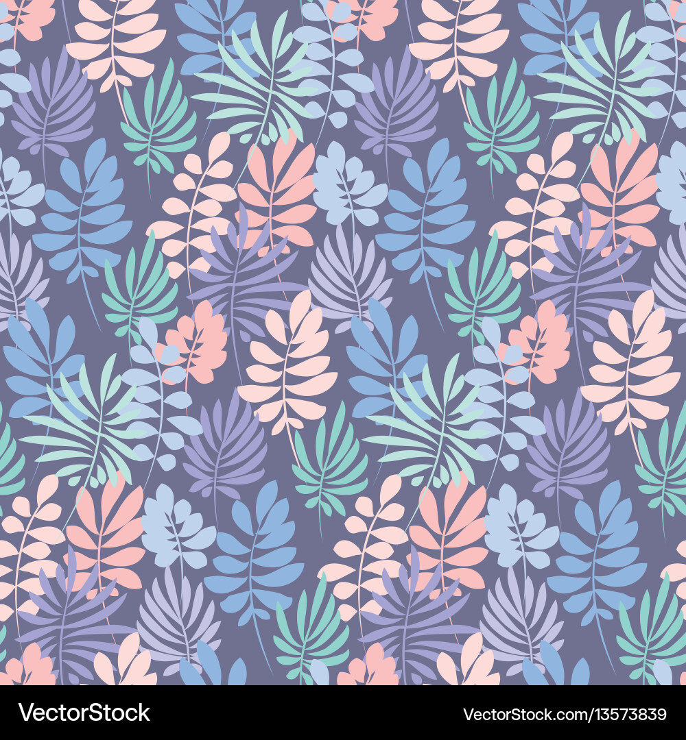 Tender violet and rosy color tropical leaves Tender violet and rosy color tropical leaves vector image