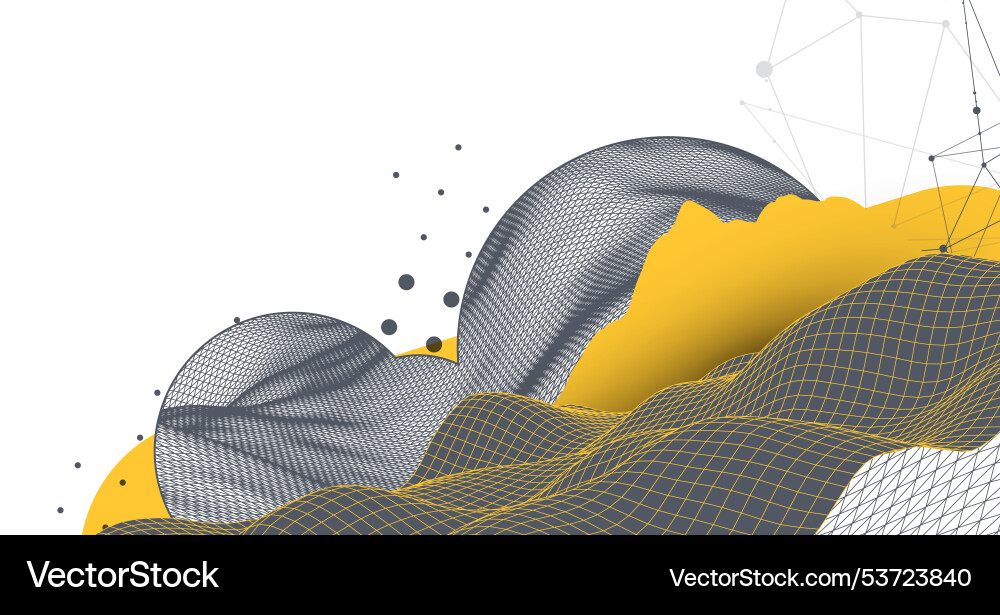 Abstract art wireframe background modern science Abstract art wireframe background modern science vector image