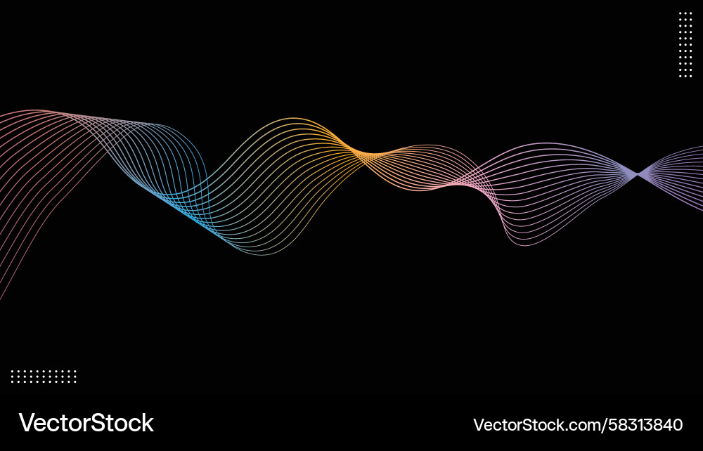 Abstract Colorful Waves Gradient Vector Image