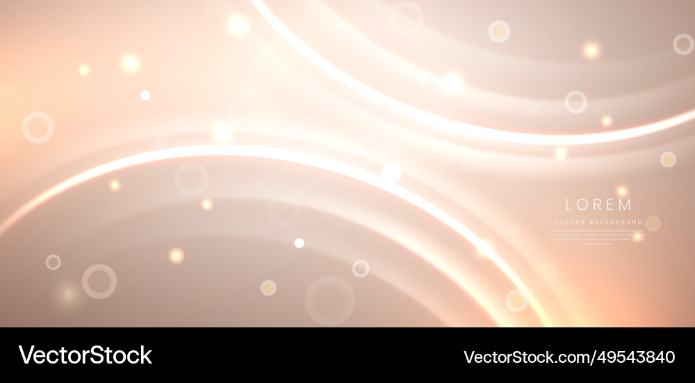 Abstract glowing gold curved element on soft Vector Image