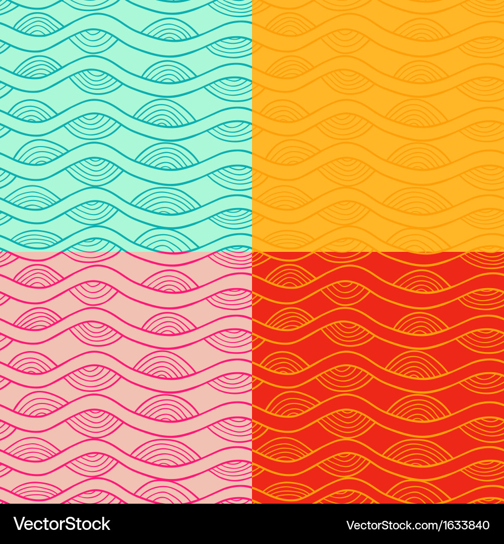 Abstract seamless patterns set Vector Image