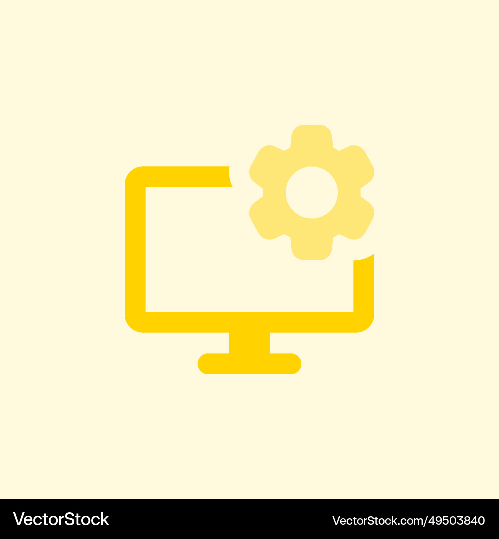 Adjust and customize your monitor display settings Vector Image