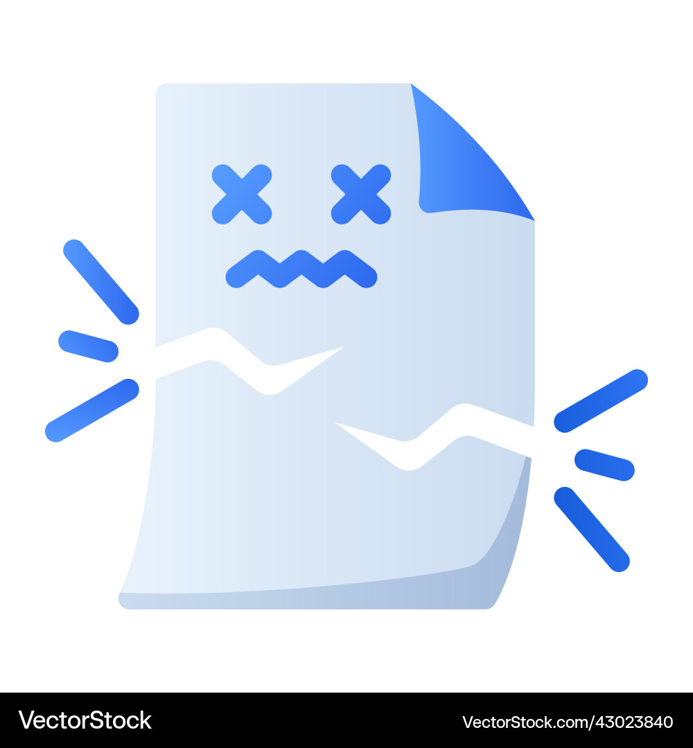 Broken empty state single isolated icon vector image